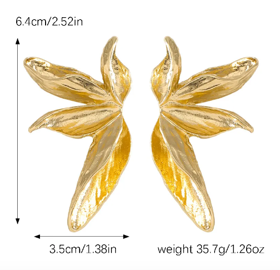 Leaf wings earrings