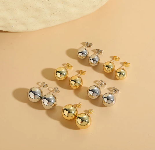 Cute ball earrings