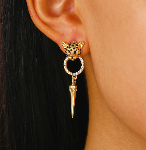 Leopard earrings